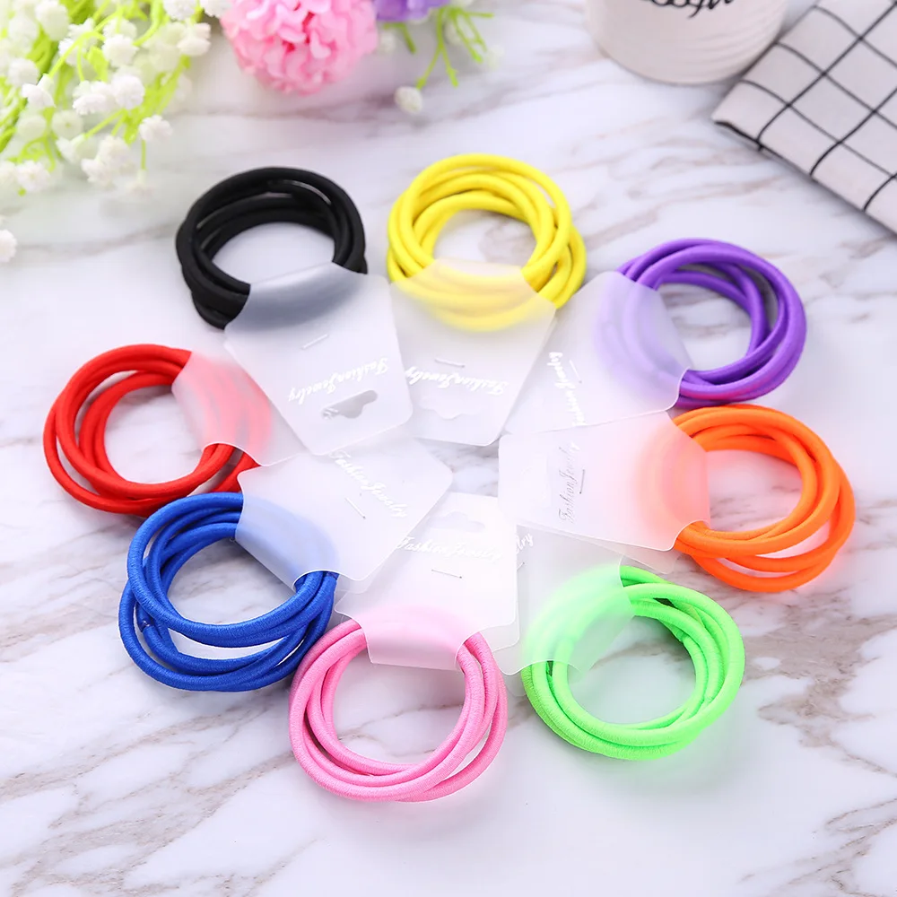Candy-Colored Adult Headband Cute Beads High Elasticity Thick Hair Coarse Hair Boutique  Celebrity Ponytail Hair Ties