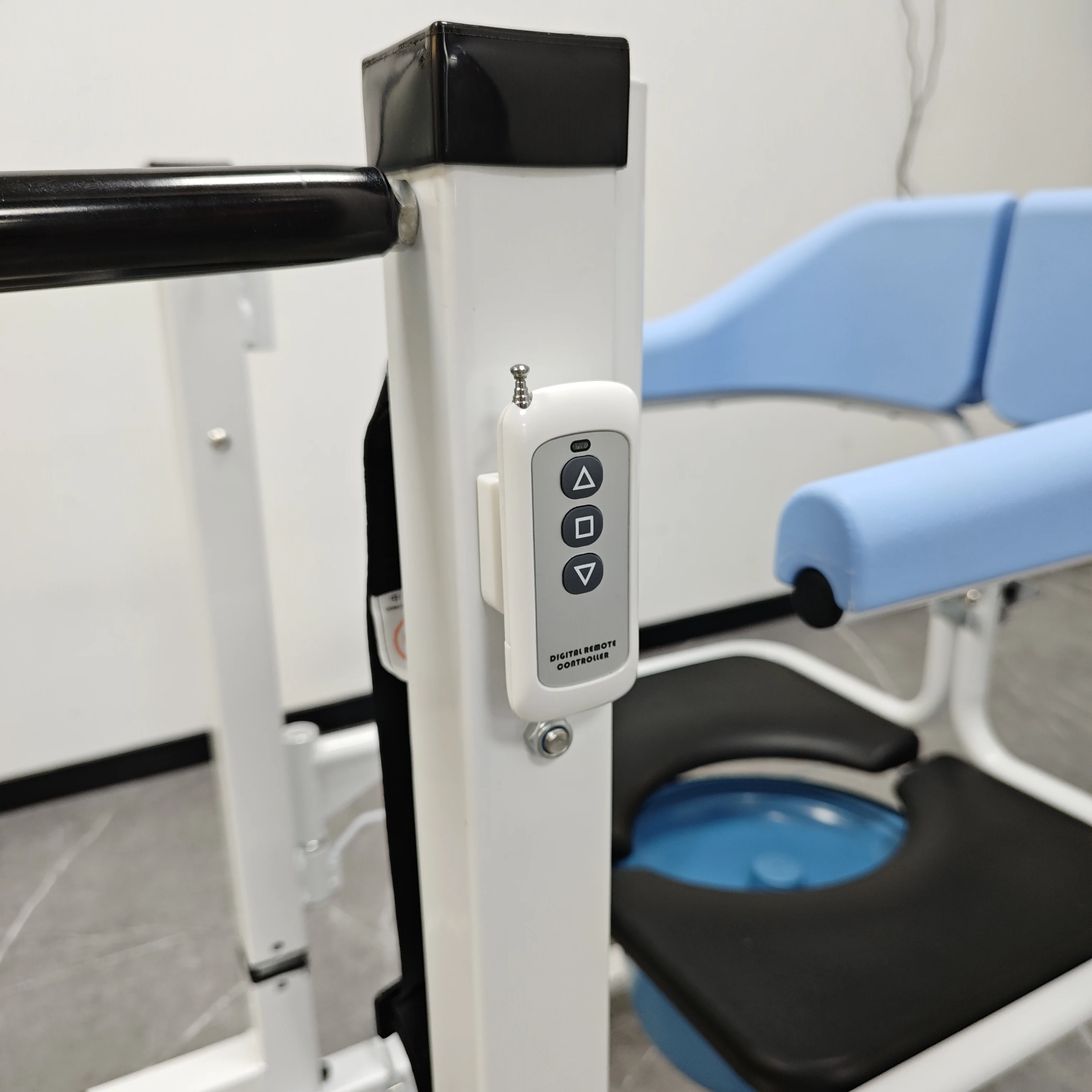 wheelchair patient lift transfer chair with wheel wireless remote control foldable transfer lift chair