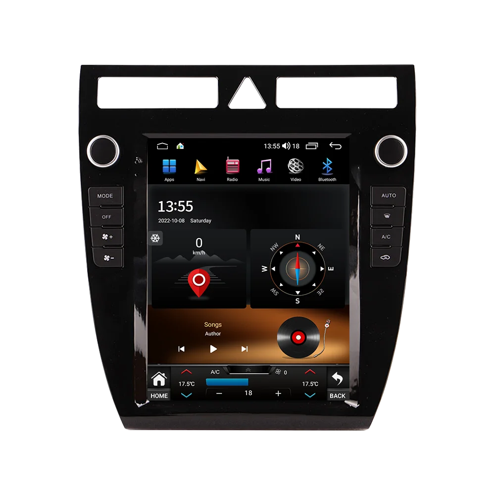 10 4 дюймов Carplay для Audi A6 1999-2003 Android 14 Автомобильный беспроводной автомобильный Радио Мультимедийный стерео плеер GPS навигация Сенсорный экран