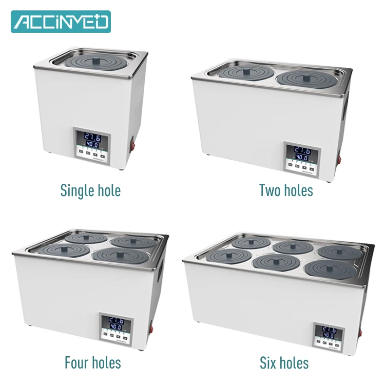 Lab Medical Application Portable Custom Electric Heating Series For Thermostatic Six Holes Digital Thermostatic Water Bath