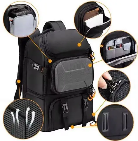 Free Sample Camera Backpack Bag Professional Camera Waterproof Camera Case Compatible for Sony Canon