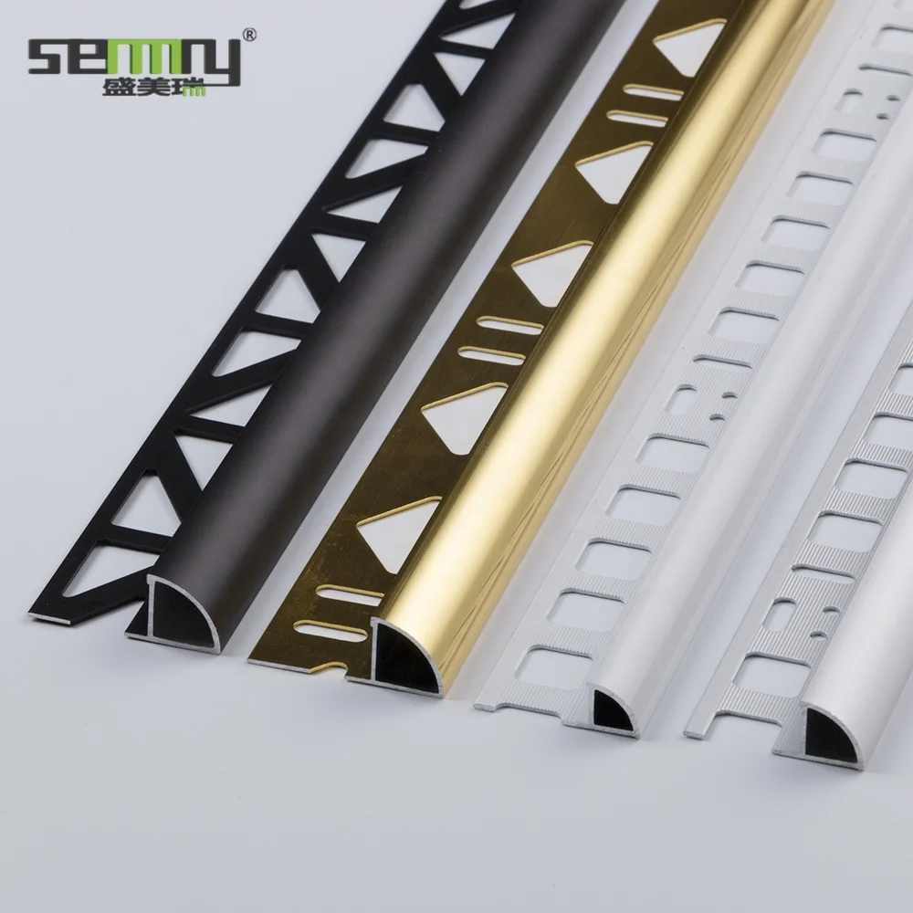 New Material Customized Tile Ceramic Polished Decorative Strip Aluminum Profile Balcony Drip Edge Trim for Terraces
