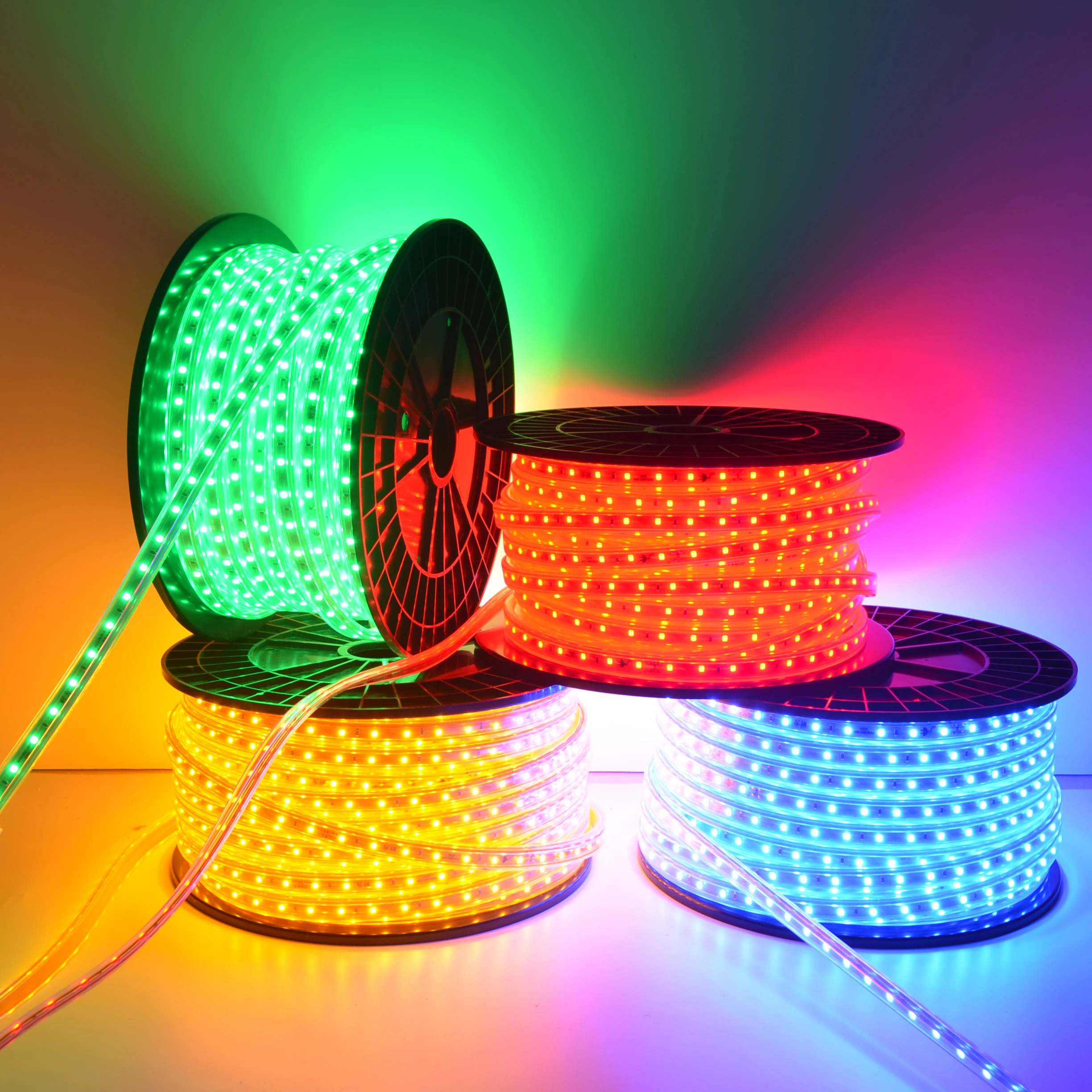 High Density 60led Smd 2835 110v 220v Ip65 Waterproof custom led strip Light with silicone waterproof and luces led light strip