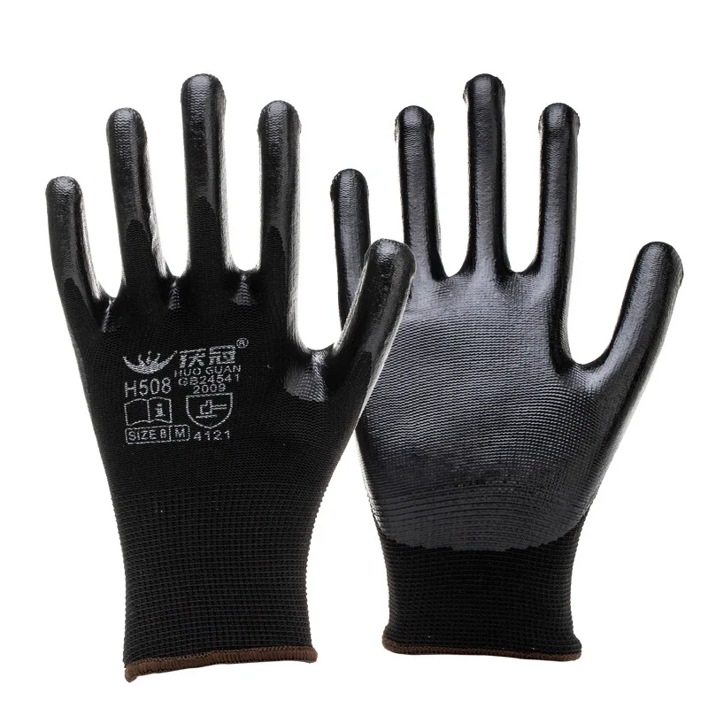 Оптовая продажа высококачественные Нескользящие износостойкие нитриловые перчатки