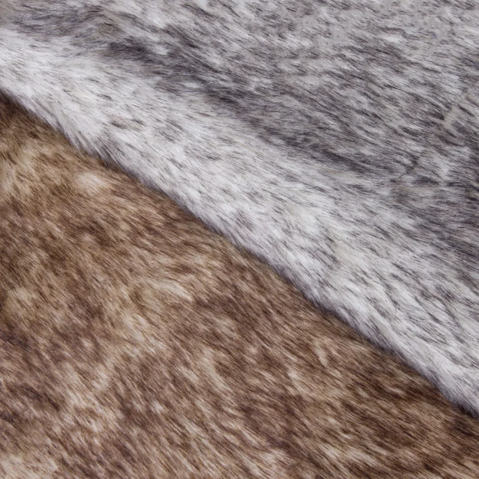 Прямые продажи домашний декор 400gsm 288F полиэстер имитация волчьей собачьей шерсти из меха енота жаккардовая синяя лохматая ткань