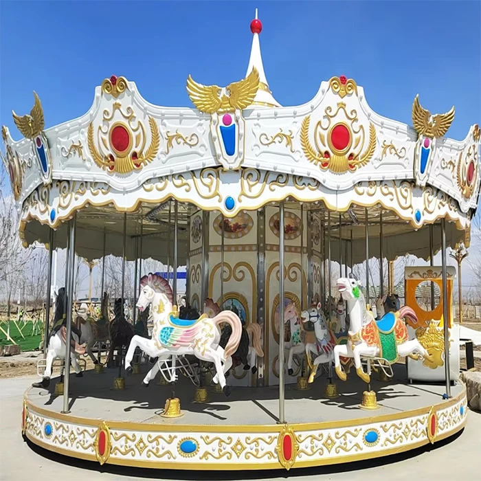 Amusement park equipment 16 seats luxury attraction carousel ride for sale