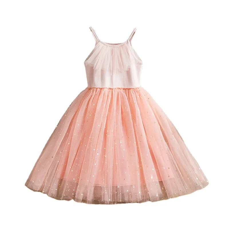 Summer New Spot Girls Sundress Skirt Trendy Star Screen Dress Korean Style Princess