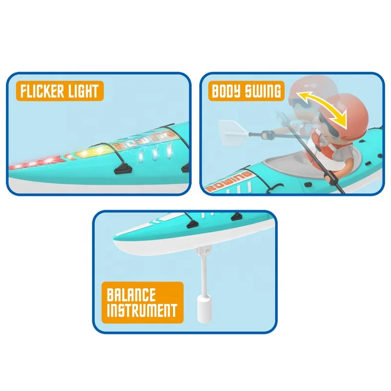 Children water toys 2.4G radio control toy Paddle kayaks small boat rc toy for kids