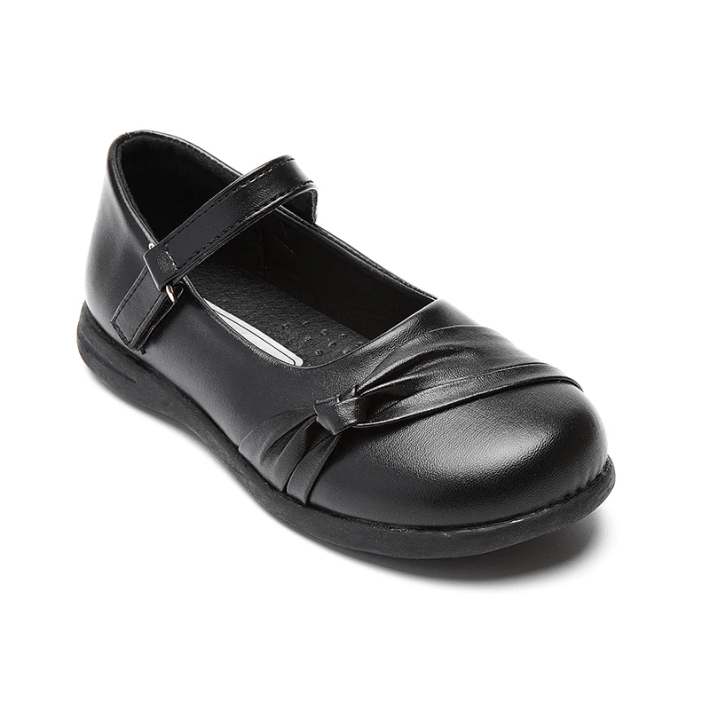 Wholesale Uniform School Shoes for Girls Mary Jane Hook and Loop Girls School Shoes