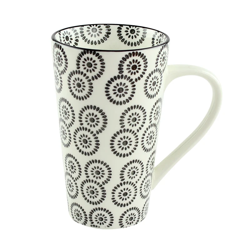 Popular unique Halloween cup ceramic black bone  porcelain cups custom ceramic cup wholesale