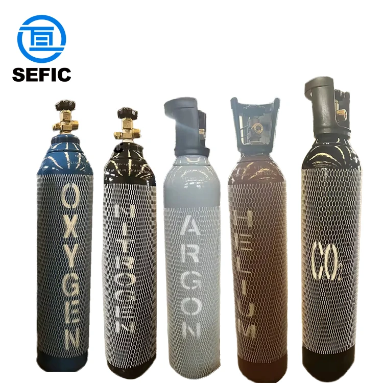 High Pressure Seamless Steel Gas Cylinder 10L Argon/Oxygen/Carbon Dioxide/Nitrogen/Helium Gas Bottle Supplier