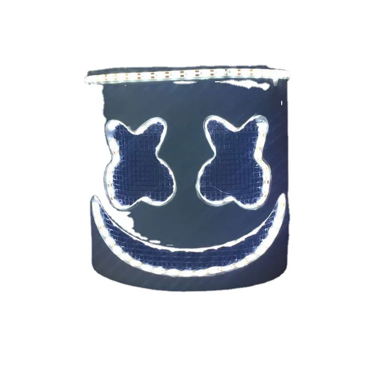 Led Light Up Storm Trooper Movie Half Helmet Halloween Adult Mask El Wire Halloween Mask