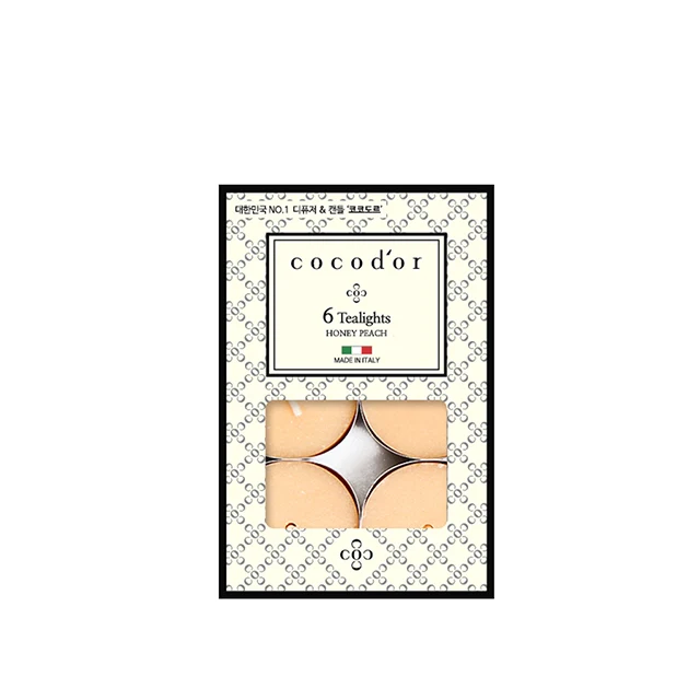 cocodor scented Tealight candle 6pcs, home decoration, Honey Peach COCODOR