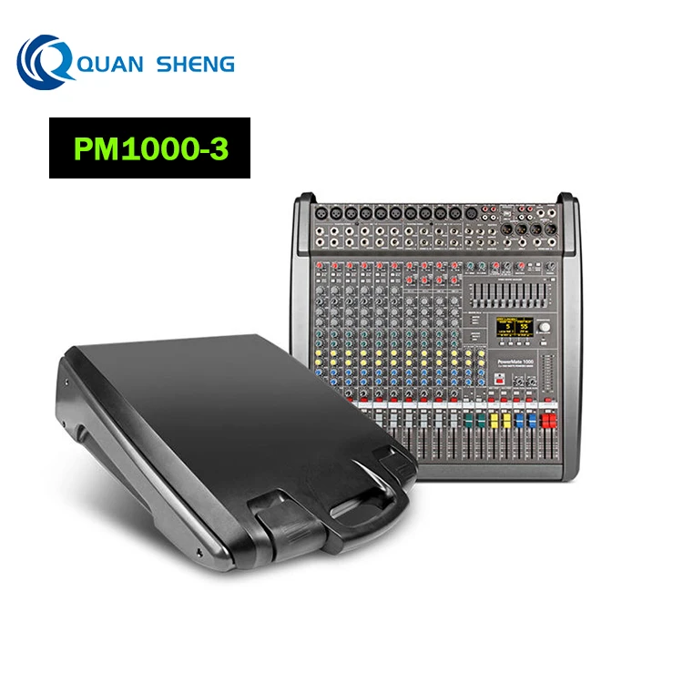 PM1000-3 Professional Audio Mixing Console 99 DSP with Power Amplifier Power Mixer for Stage Controller Stereo Mixer