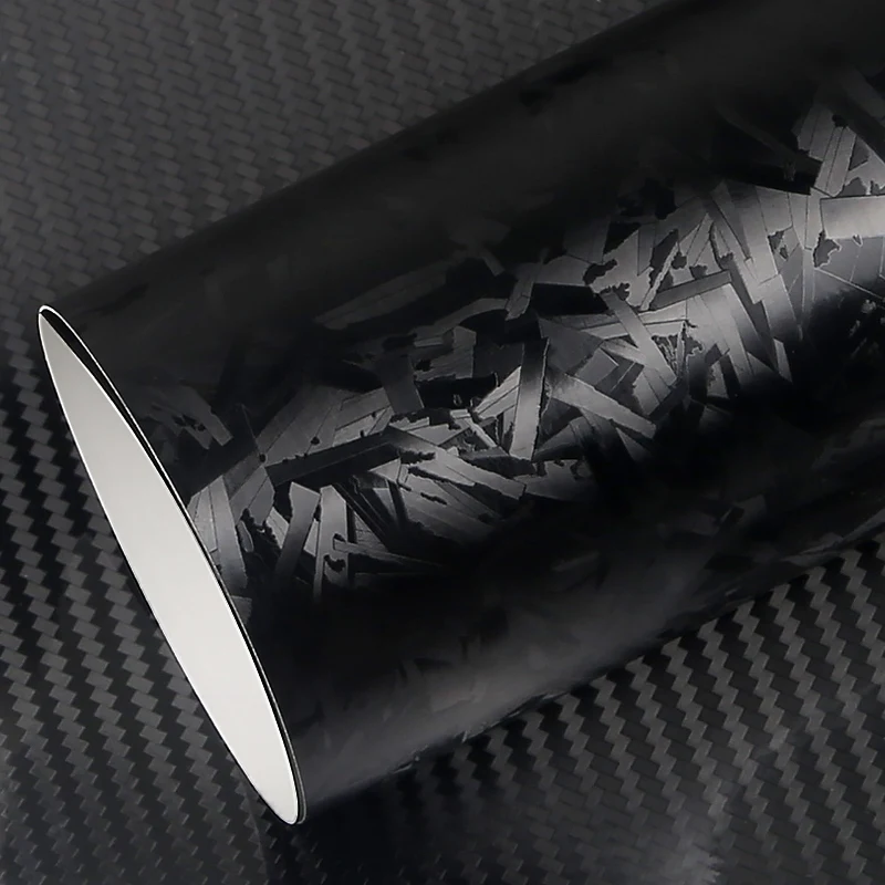 Premium 5ft*60ft 3D silver gloss forged Air Free Bubble Carbon fiber film car wrap vinyl film