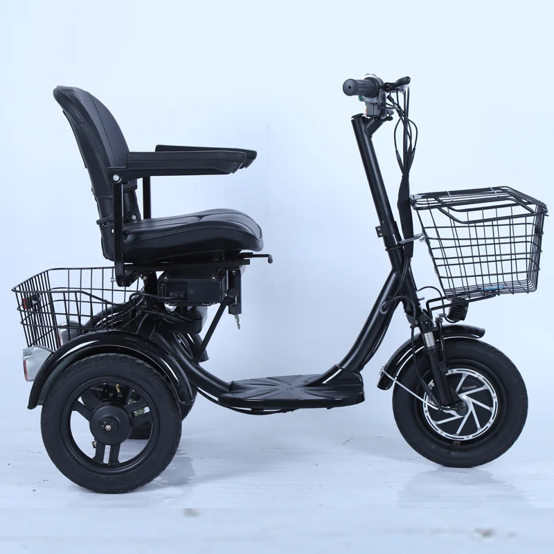 moto tricycle motorized folding adult electric bicycle three wheel electric scooters bike electric tricycle for handicapped