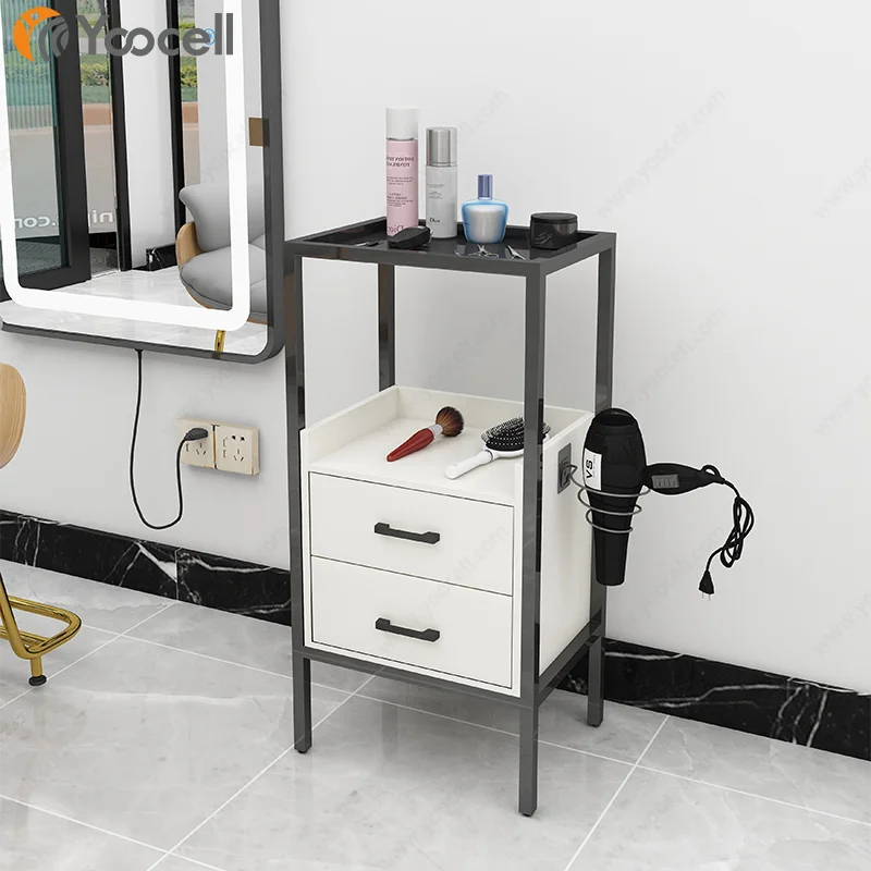 Yoocell modern top quality metal frame salon carts equipment beauty salon trolley hairdressing manicure pedicure trolley