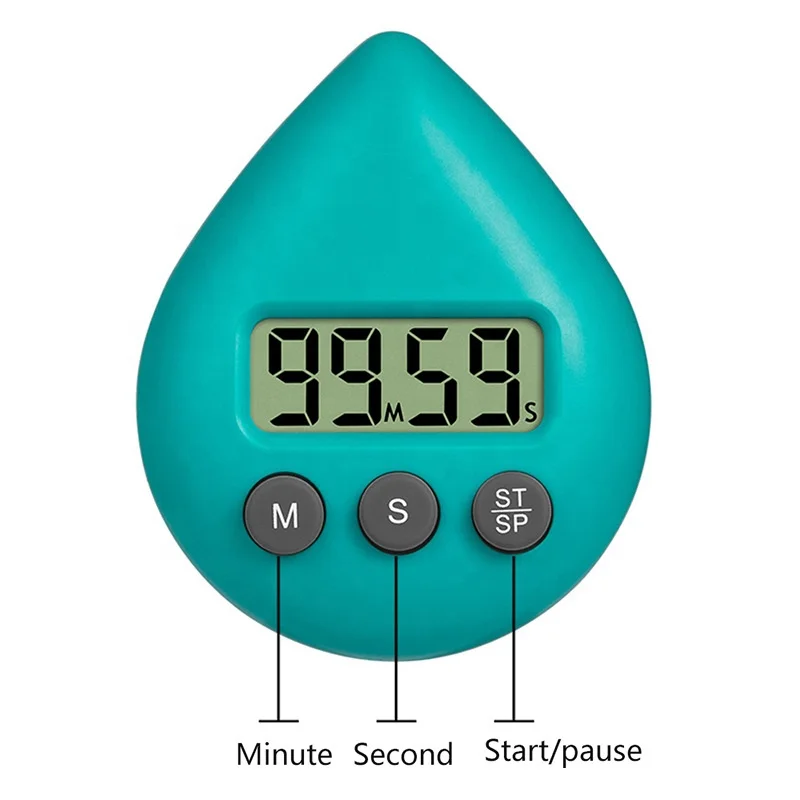 Hot Selling Products 2024 Dribble Desktop Digital Timer Colorful LED Counter Display Alarm Clock Manual Electronic Kitchen Timer