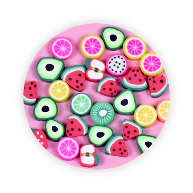 25PCS/Bag Hot Selling Educational Polymer Clay Loose Beads Fruits Animals Love Abacus Clay Chip Disk Beads For DIY Jewelry