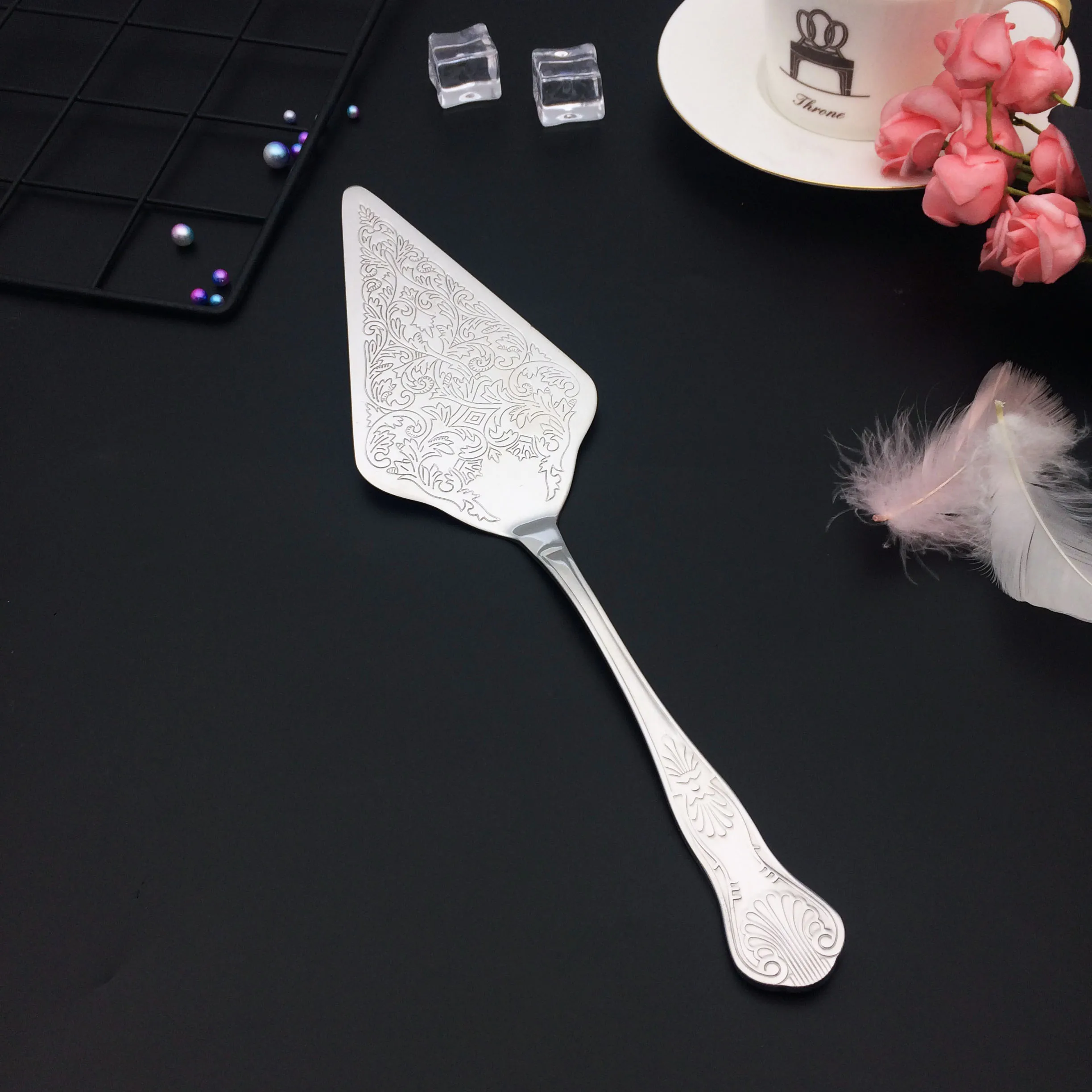 Лидер продаж Подарочный золотой нож для торта свадебного и серверный набор инструменты