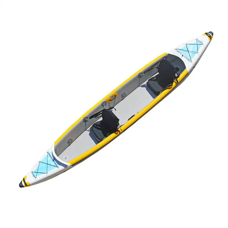 MOQ 500 China Manufacture 2 Person Rowing Boat Canoe Drop Stitch Inflatable Kayak for Sale