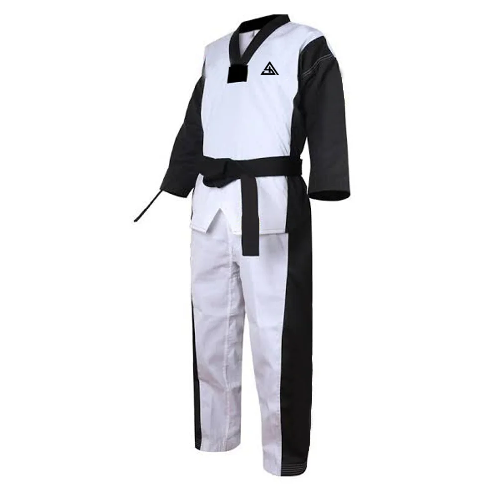 
Top Quality Martial Arts Taekwondo Uniform For Fighting Training With Elastic Waist Pants 