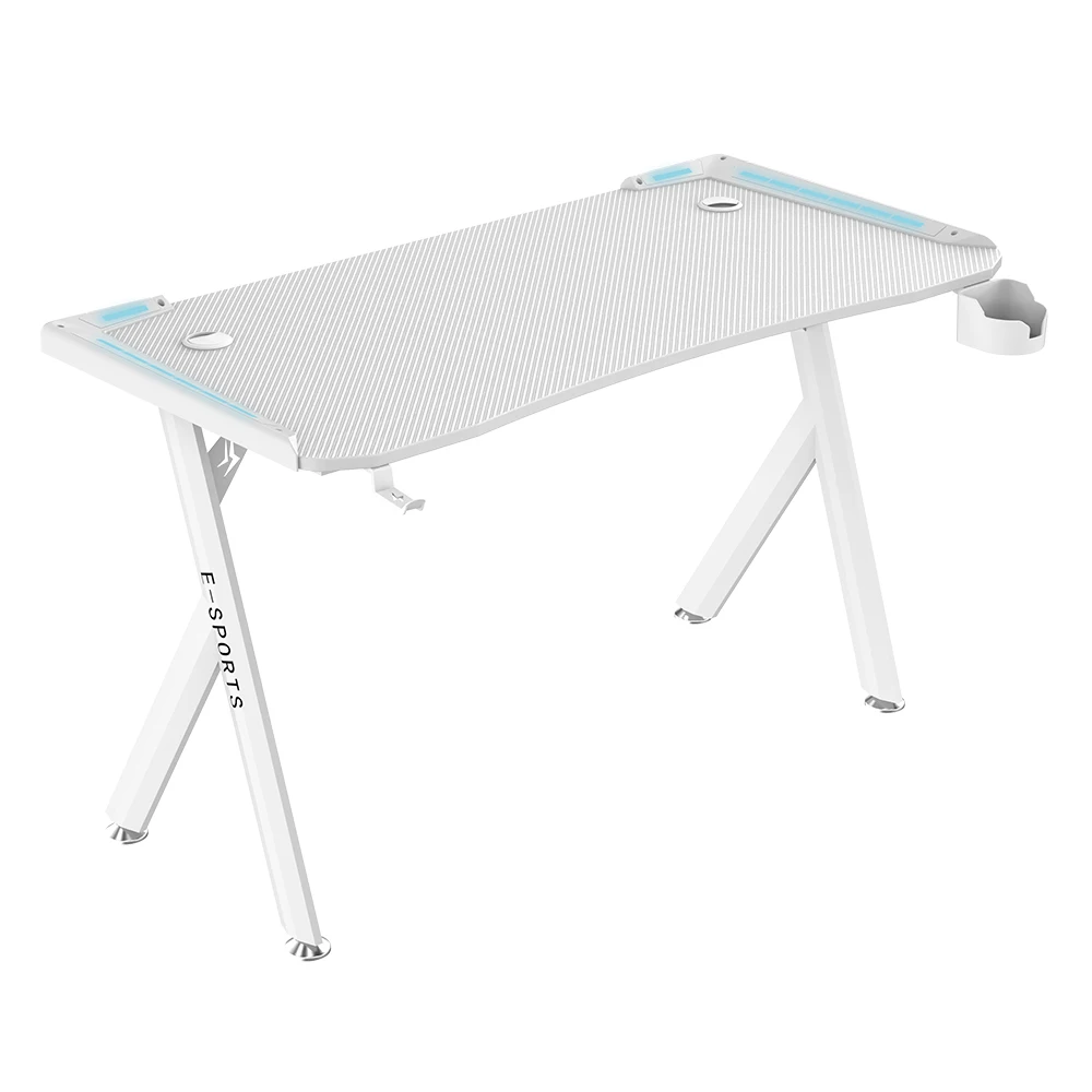 Wholesale Computer Desk for Gamer in  Low Price Z-Shaped Gaming Table with Cup Holder