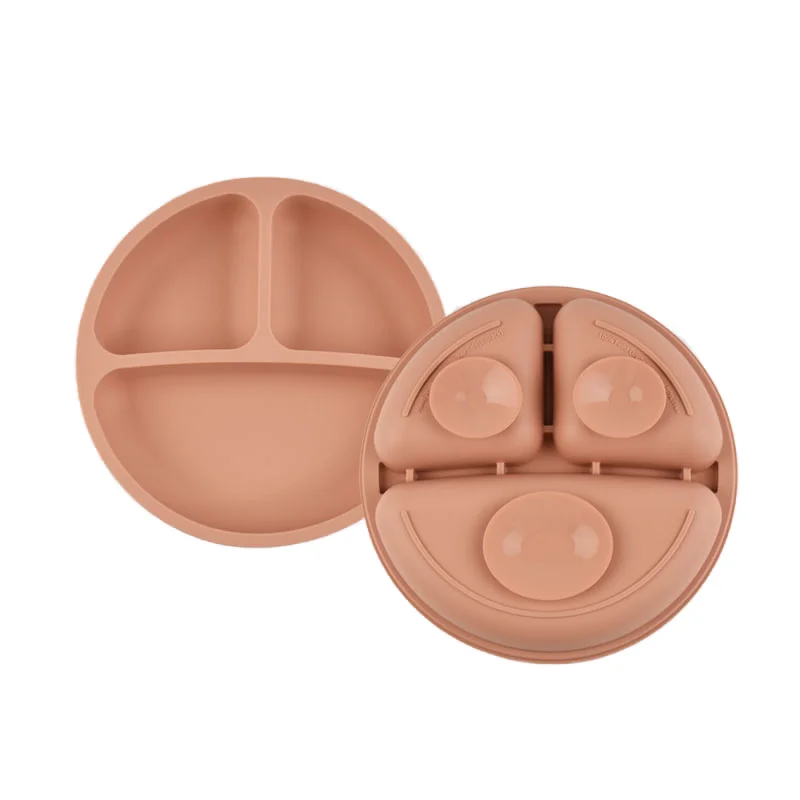 Customize Competitive Price Heat Resistant BPA Free Food Grade Silicone Square 3 Grid Baby Plates