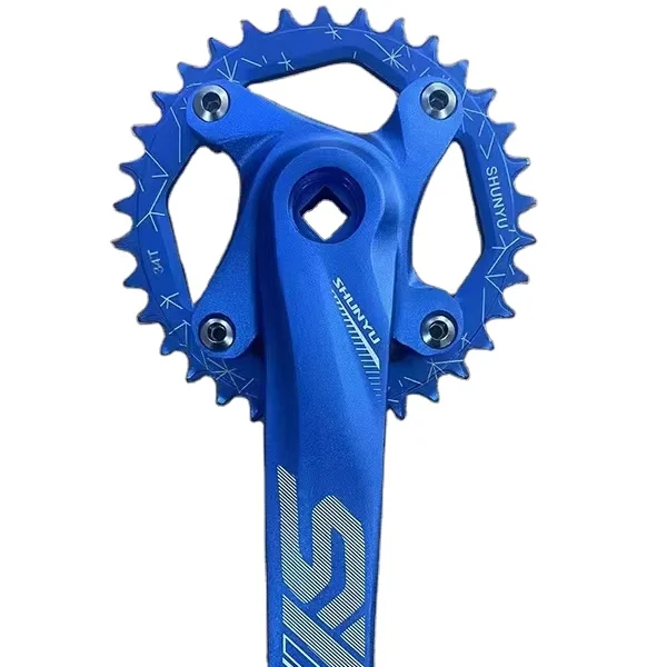 AMING Bicycle chain and crank Chain Wheel 32/34/36/38T MTB Road Bike Crankset 104BCD Chainring Round Bicycle Rotor Crankset