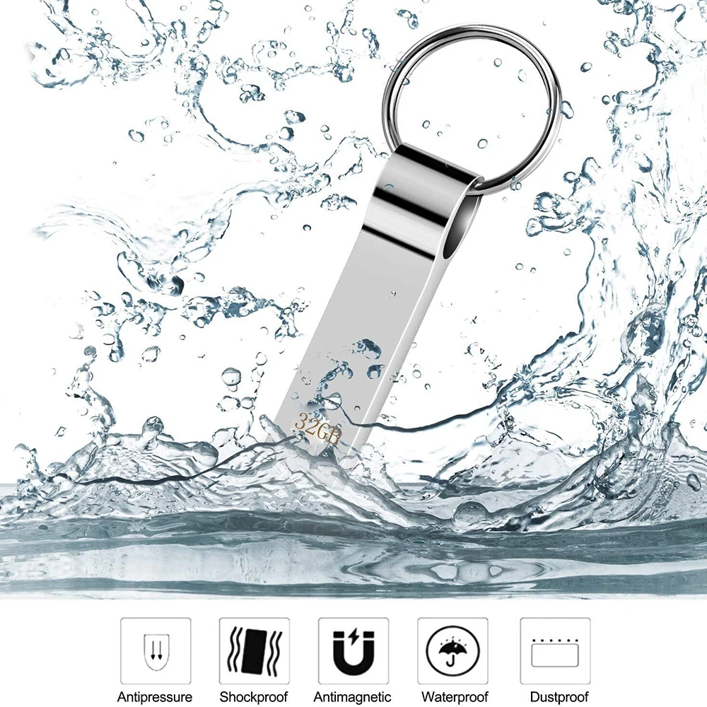 Водонепроницаемый металлический usb флеш-накопитель 32 Гб 3 0 Металл Мини