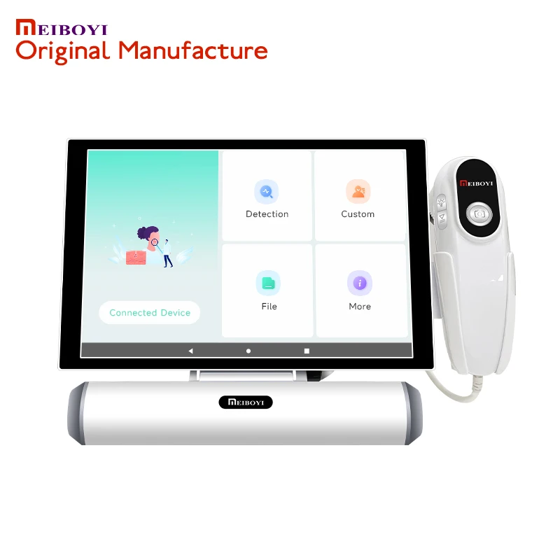 Meiboyi 2024 Hot Sell Portable Skin and Scalp Hair Analyzer Detector Machine With 11 inches LED Screen Handheld Scanner