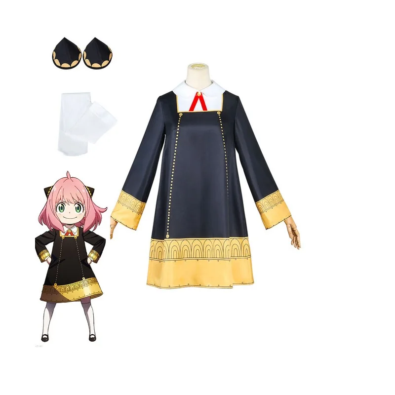 Anime SPY X FAMILY Anya Forger Cosplay Costume Dress Uniform  for Halloween Carnival Party