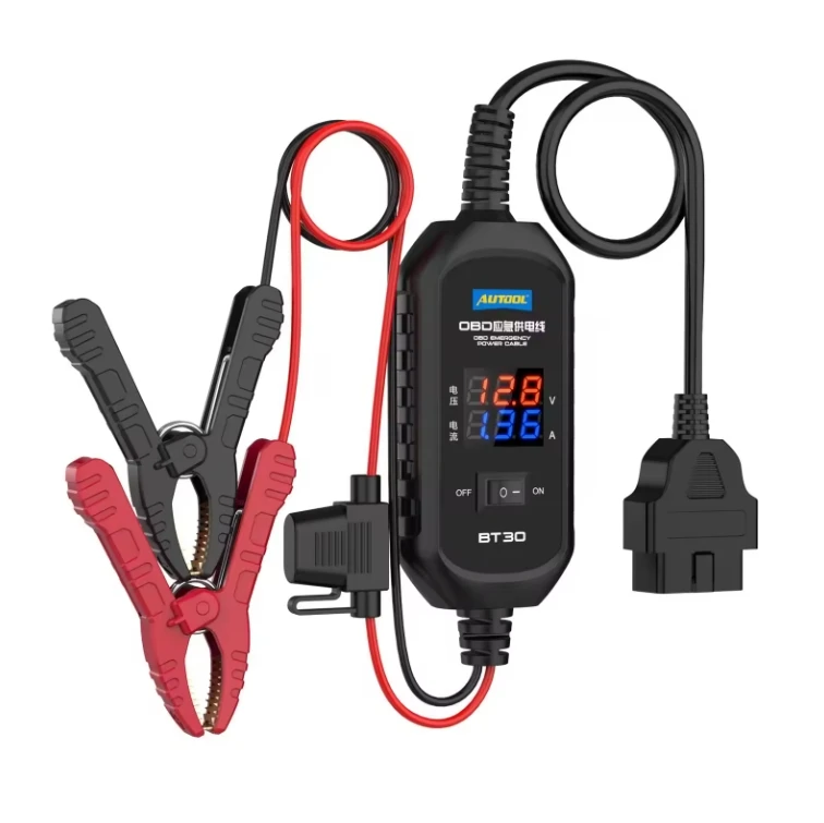 New Arrival BT30 AUTOOL Official Factory Car ECU Emergency Power Supply Memory backup Diagnostic Obd2 Extension cable