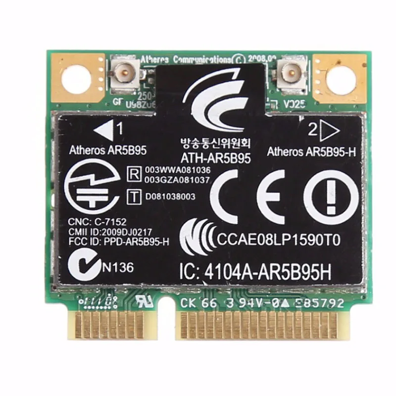  Atheros AR5B95 AR9285 802.11b/G/N беспроводная Wi-Fi мини-карта PCI-E среднего размера SPS:605560-005 для HP CQ62 G42 CQ56 G6 G72 DV5 dv6