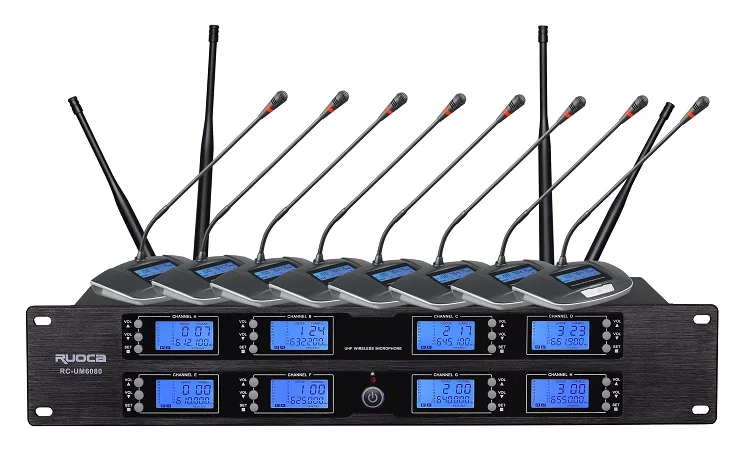 Hot sell 8 channel professional system conference microphone wireless