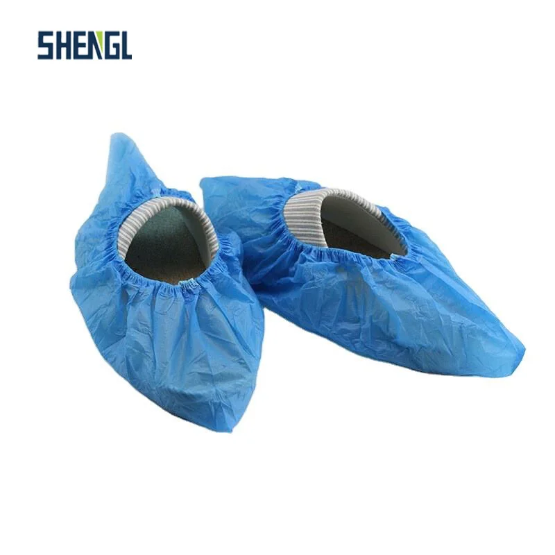 Disposable CPE Plastic Shoe Covers Non-Slip Waterproof Dustproof with Upper Material Canvas Industrial Safety Product Made PP PE