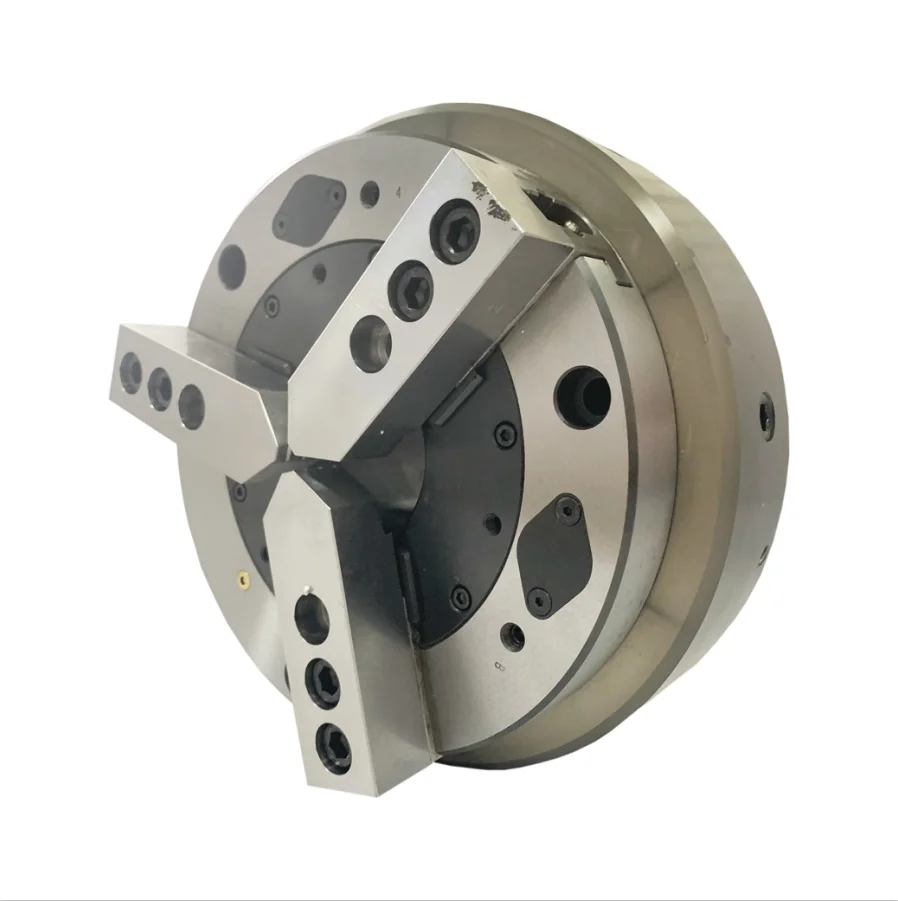 10 inch Hot Selling Chuck High Quality Custom Metal Vertical Hollow 3 Jaw Pneumatic Cnc Lathe Power Chuck
