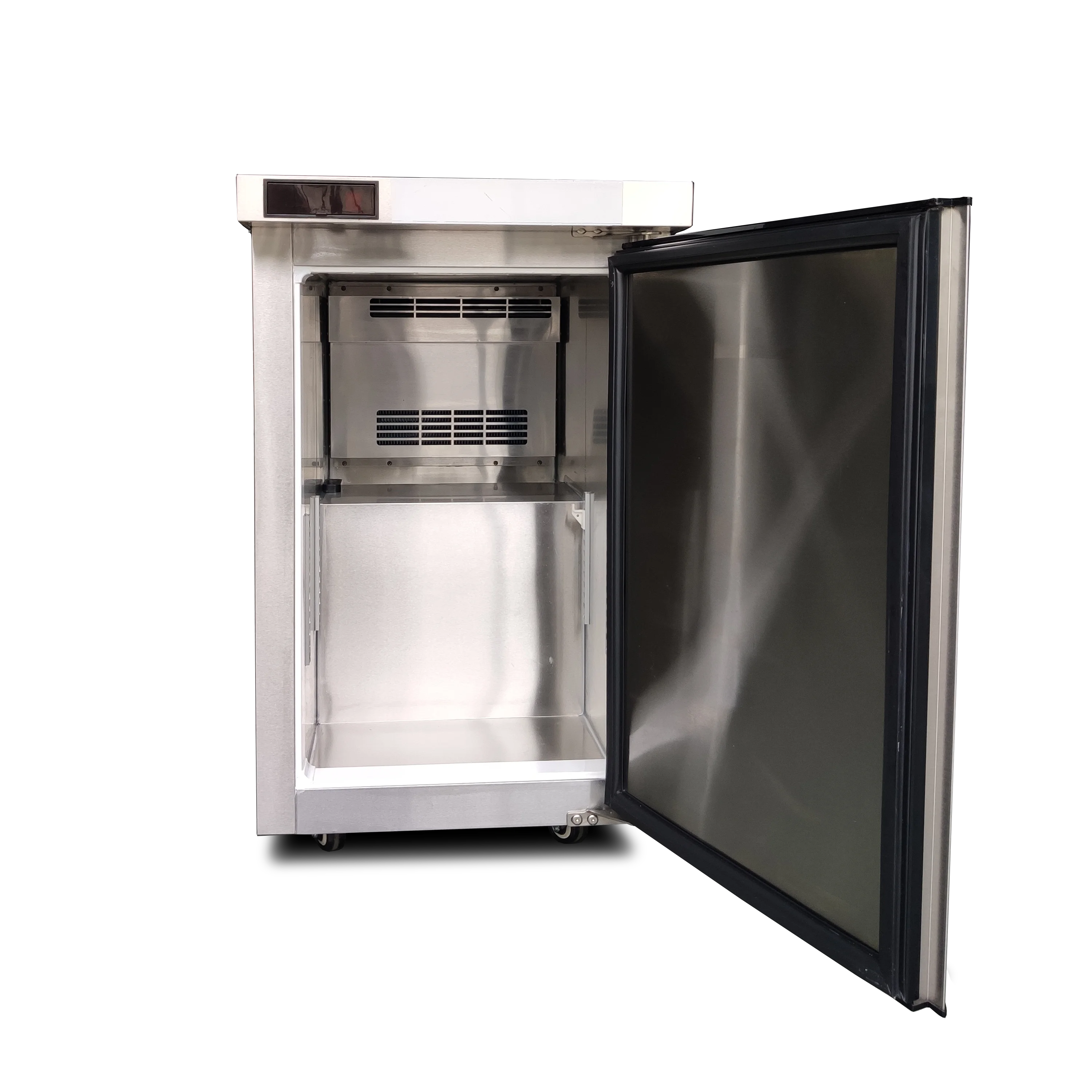 Однодверный мини-холодильник из нержавеющей стали, 300 л