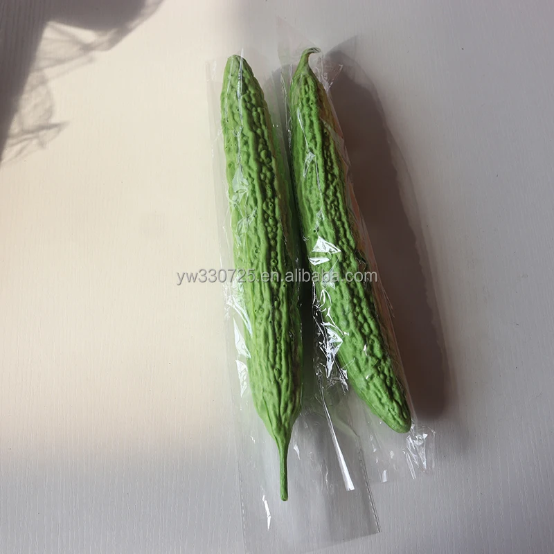 High end simulation of bitter gourd PU artificial vegetable display, advanced art model decoration props
