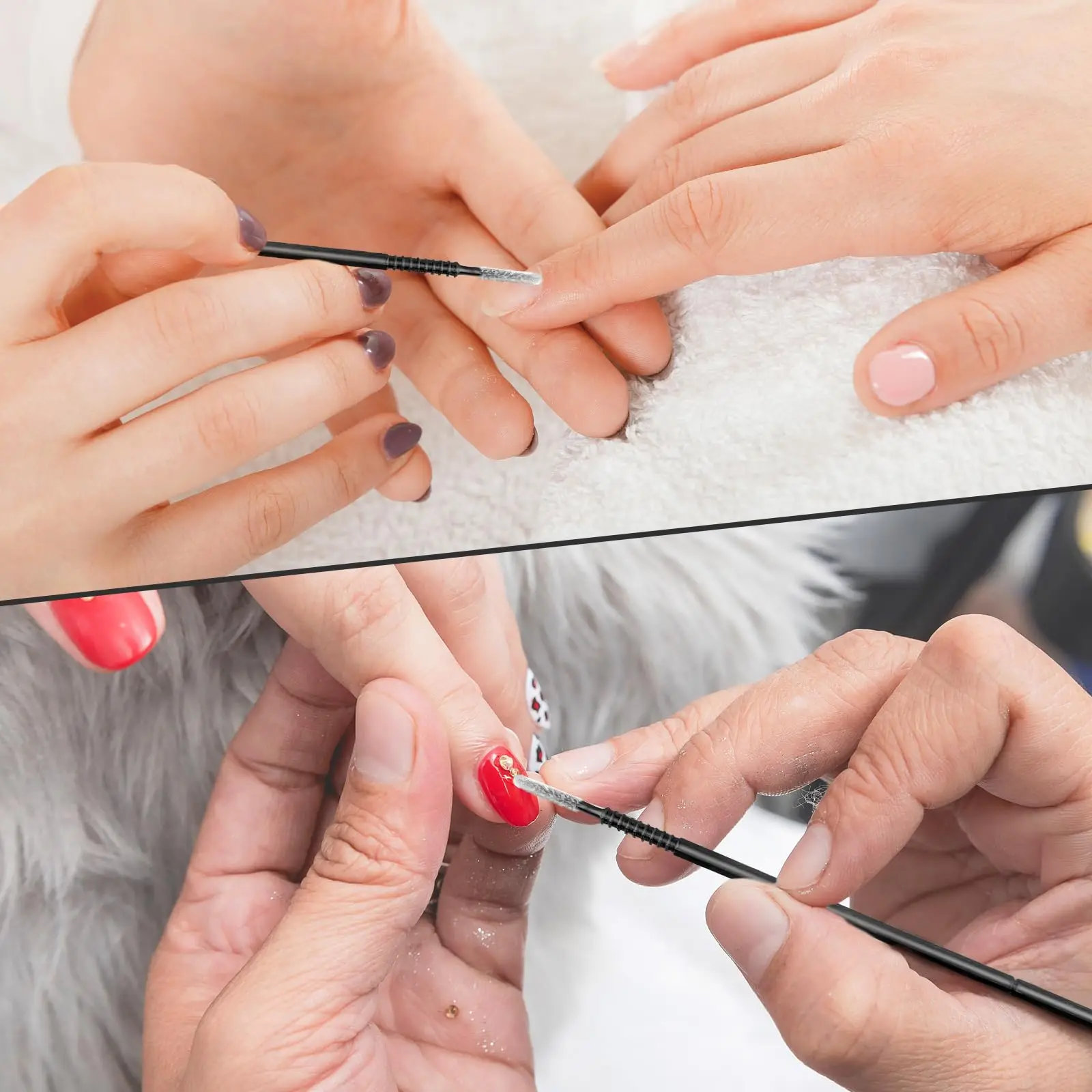 100Pcs Disposable Micro Swabs Lint Free Lip Micro Applicator Brush Eye Lash Mascara Wands For Eyelash Extensions & Makeup