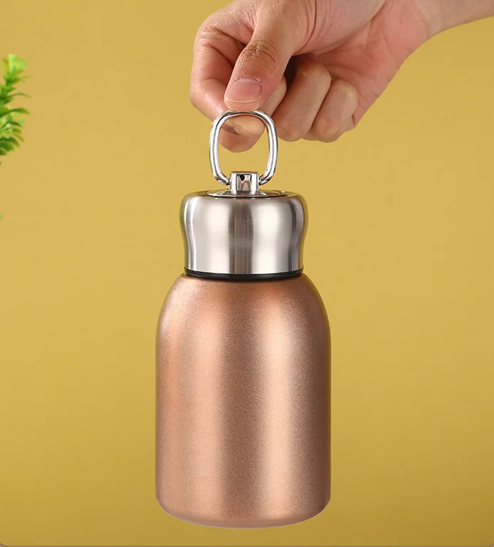Portable small fat Ding handle cup 300Ml Fashion stainless steel small capacity insulated cup mini accompanying Coffee mug