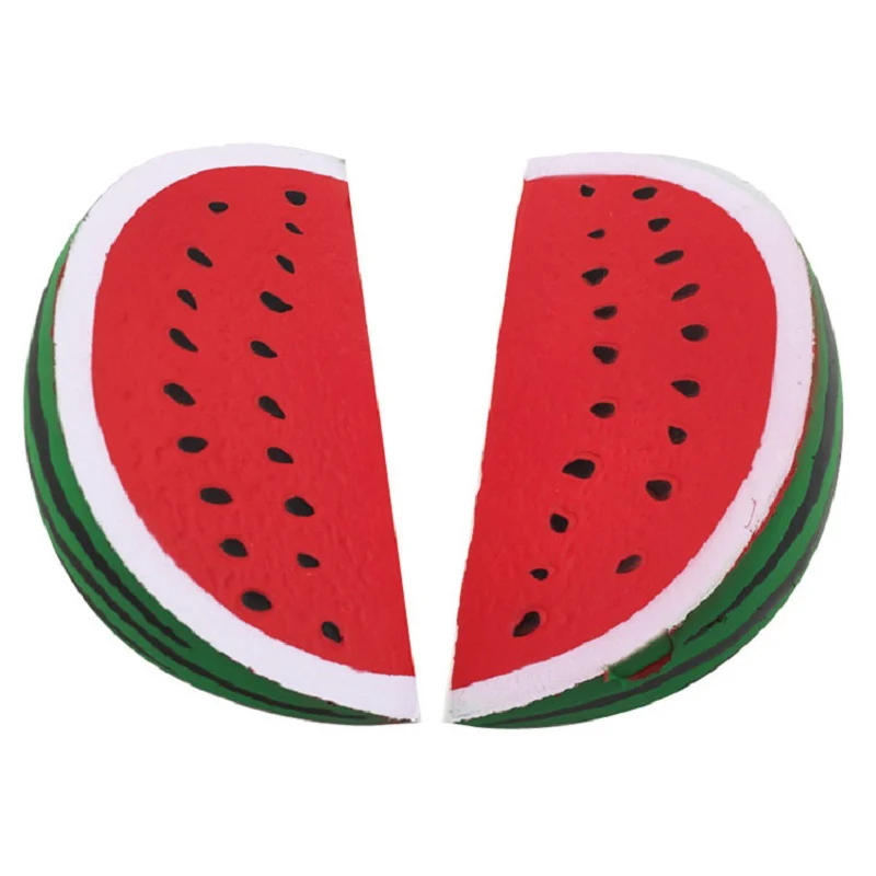 Hot Sell Slow Rising Scent Squishy Toys Soft PU Foam Watermelon Squishy Stress Relief Squeeze Toy for Boys and Girls