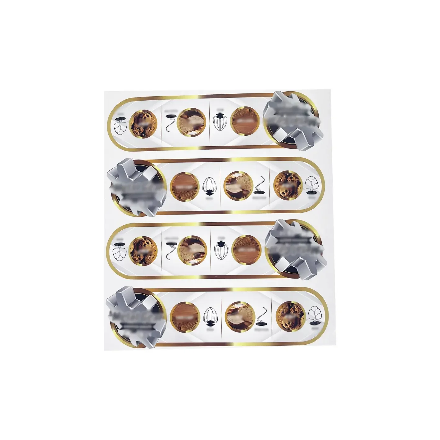 Custom logo food seal sticker Restaurant permanent self-adhesive food label ring label Waterproof label sticker