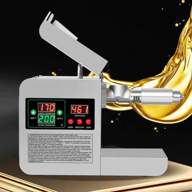 Cooking oil making sunflower seed cold oil presser sesame peanut soybean oil press machine