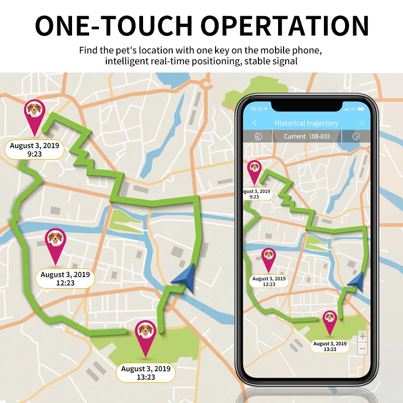 Dropshipping New Style Dog Gps Tracking Collar Wireless Positioning Micro Chip Pet Collar Mini Gps Tracker