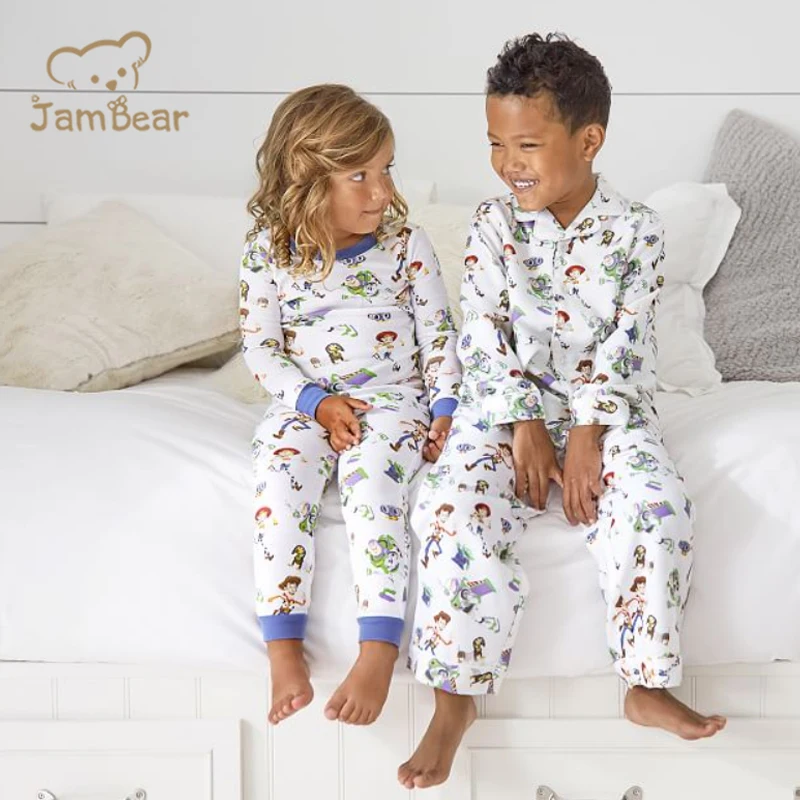 organic cotton toddler boys sleepwear Eco-friendly baby pajamas night clothes for kids pyjamas two piece baby night clothes sets