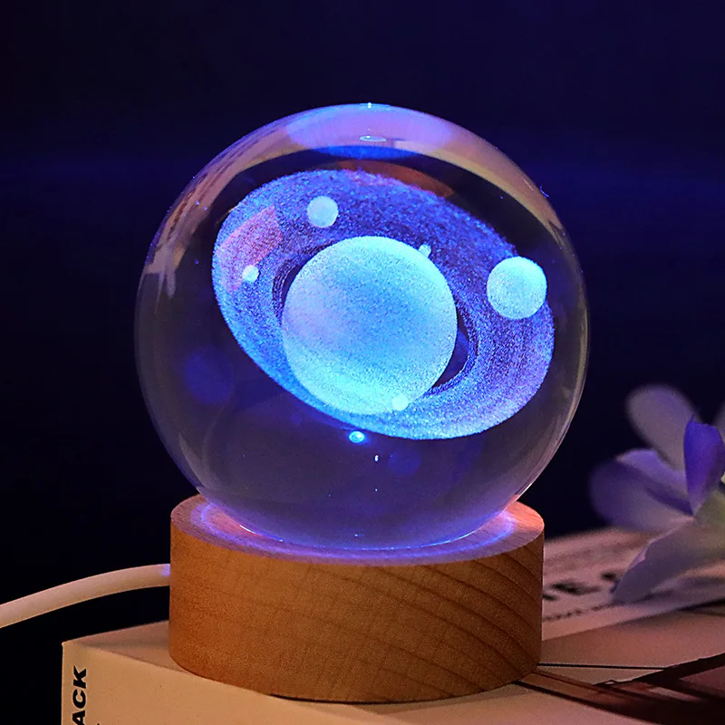 Wholesale Creative Galaxy Crystal Blank Glass Ball 3D Laser Engraving Home Crystal Ball Decoration