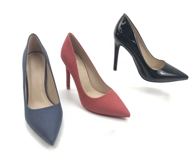 ladies office dresses Shoes Sexy high Heels Pointed Toe Stiletto Party Wedding Shoe New Fashion Women Suede Elegant black heels