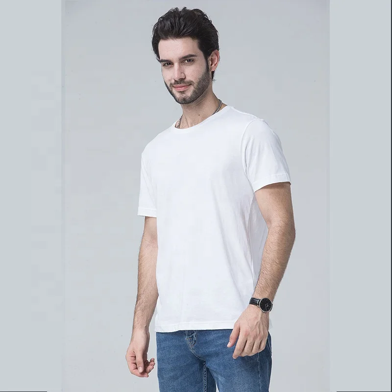 Wholesale 100% Premium Cotton T-shirt Custom Logo Print T Shirt Blank 100% Preshrunk Cotton T-shirts