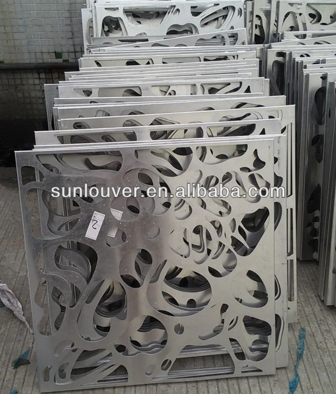 Punching Process Aluminum Perforated Panel with arts design